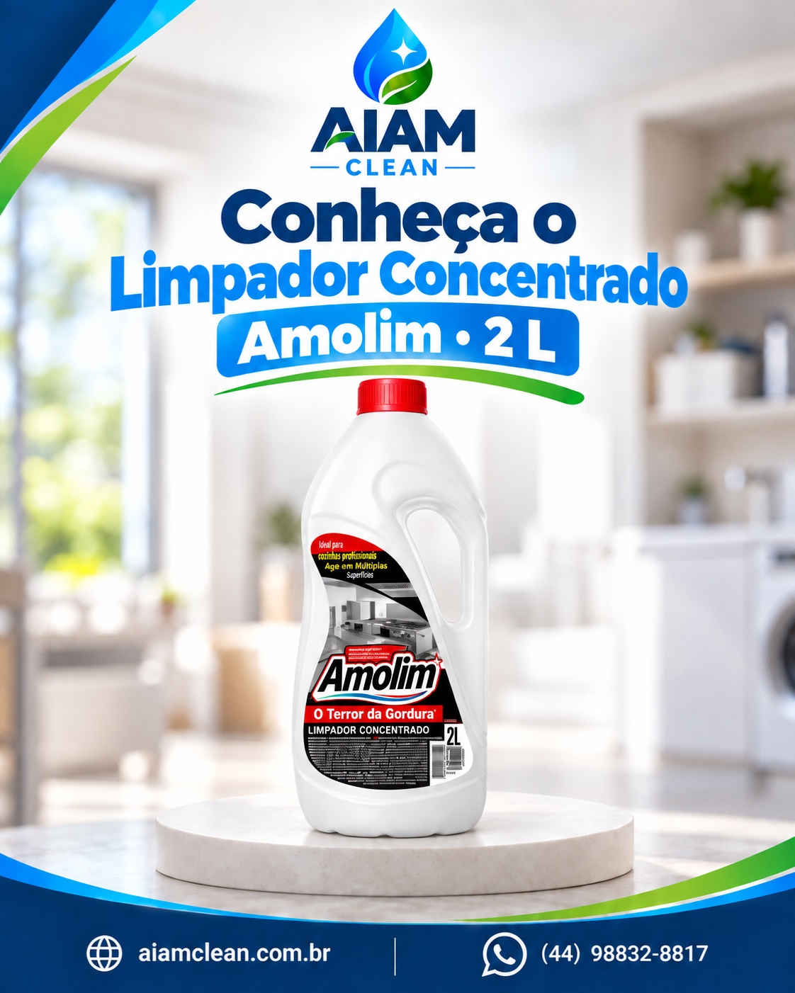 Apresentação do Limpador Concentrado Amolim 2 L