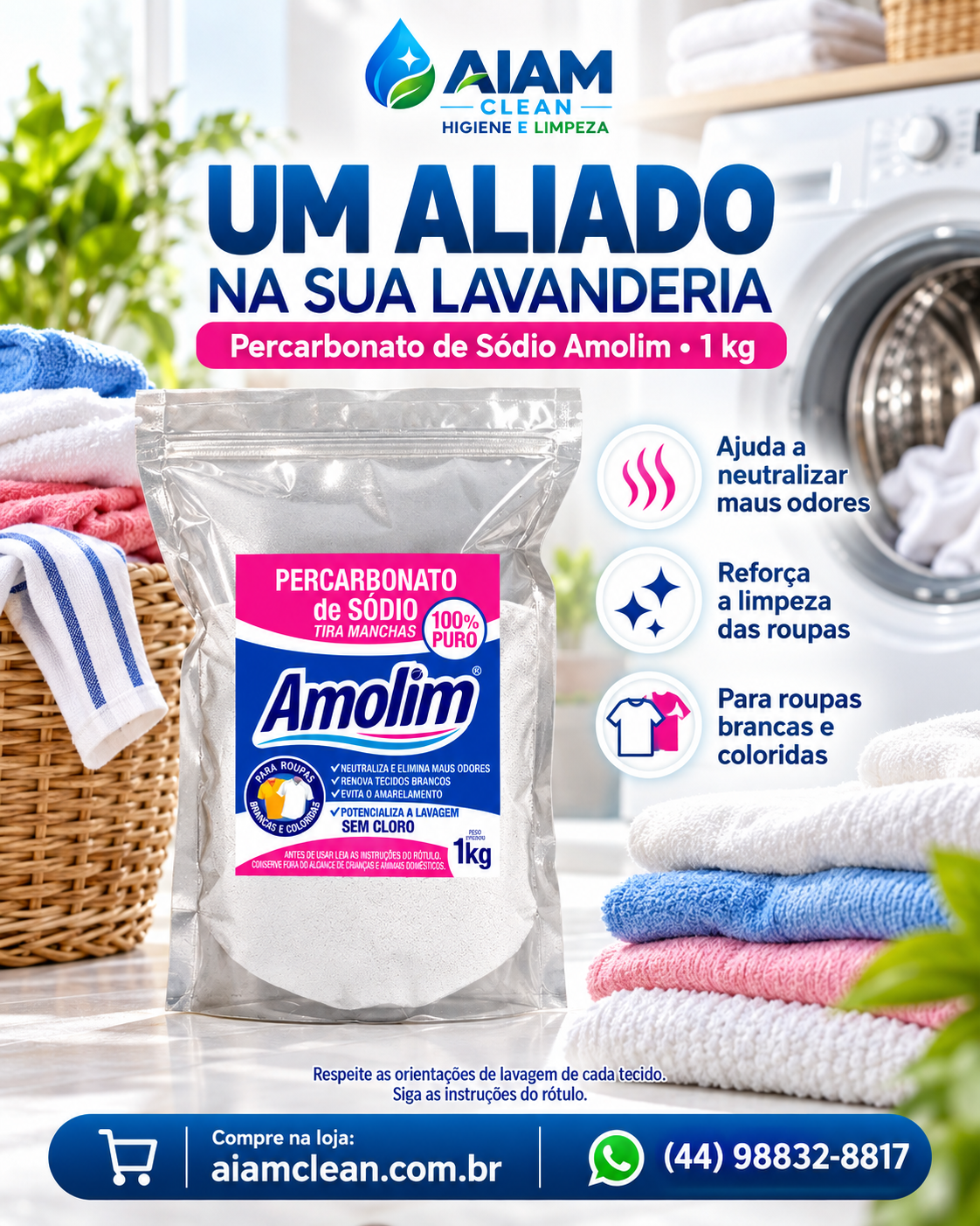 Apresentação do Percarbonato Amolim 1 kg