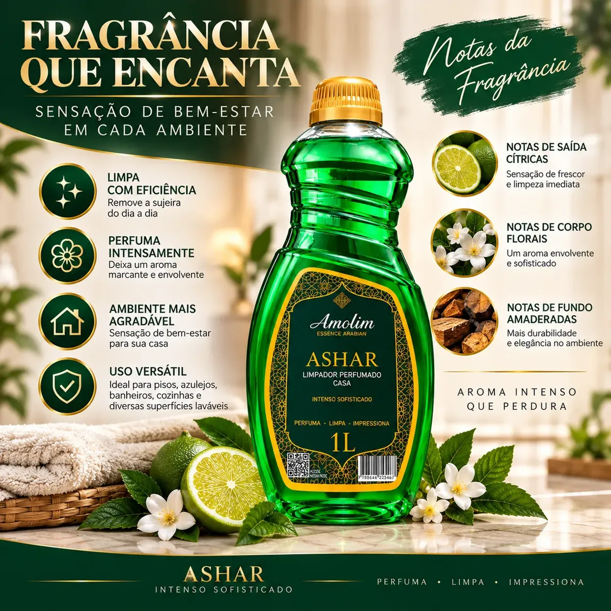 Apresentação do Essence Árabe Ashar Amolim 1 L