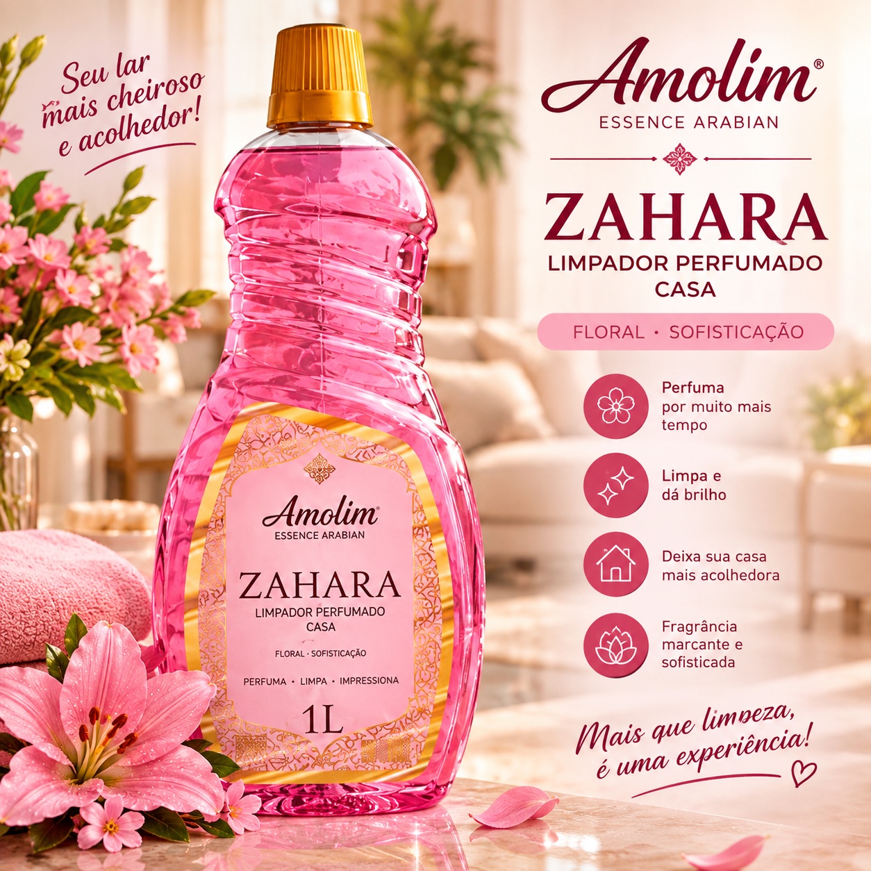 Limpador Perfumado Essence Árabe Zahara · 1 L