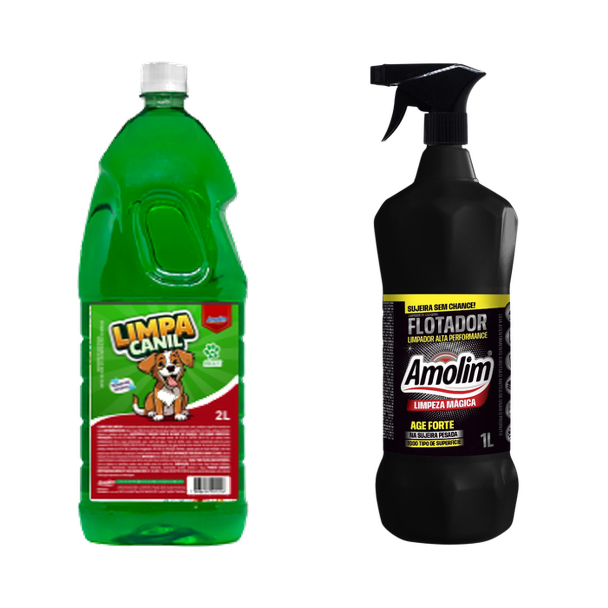 Pet e Quintal · 1 Limpa Canil 2L + 1 Multiuso Flotador 1L